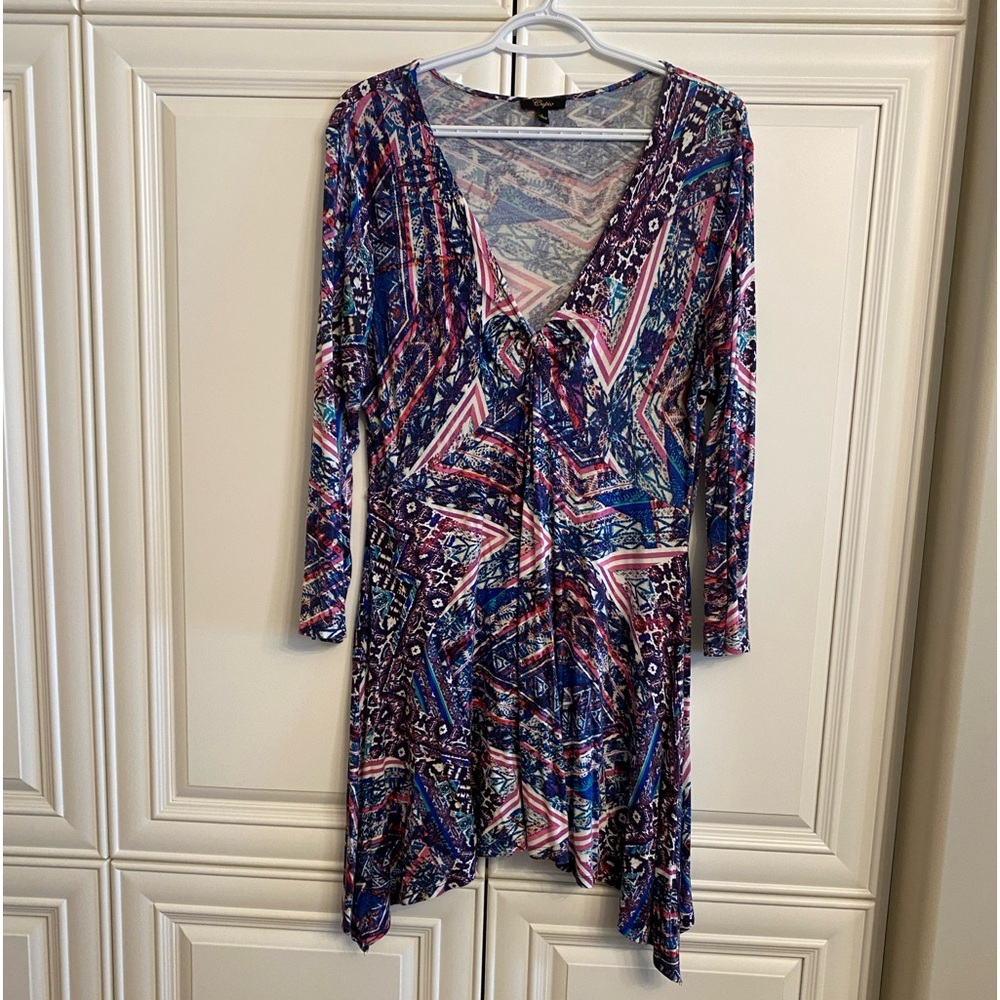 CUPIO Women’s Multi-coloured Tunic/Mini Dress Size Large